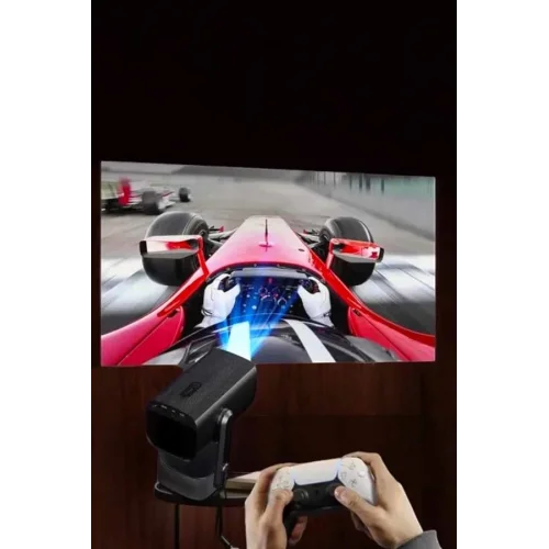 Mey İthalat® Taşınabilir Sinema Oyun Projektörü Akıllı Projeksiyon Android 11