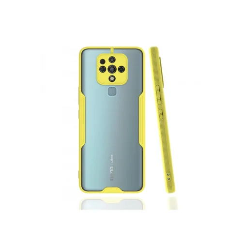 Mey İthalat®  Tecno Camon 16 Kılıf Platin Silikon - Sarı