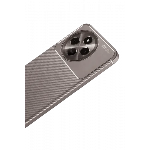 Mey İthalat®  Tecno Spark 30 Pro Kılıf Auto Focus Karbon Kapak - Gri