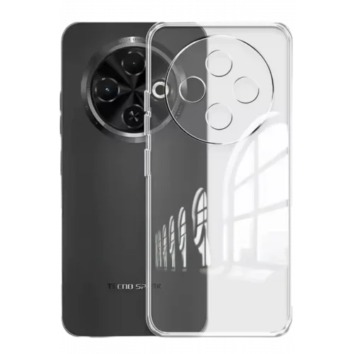 Mey İthalat®  Tecno Spark 30C Kılıf Lüx Şeffaf Silikon