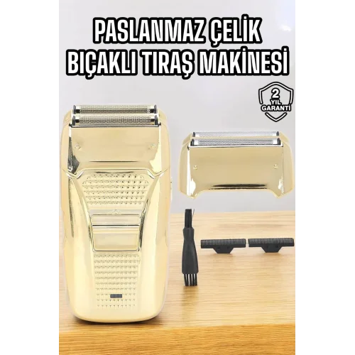 Mey İthalat® Tıraş Makinesi Paslanmaz Çelik Şarjlı Taşınabilir