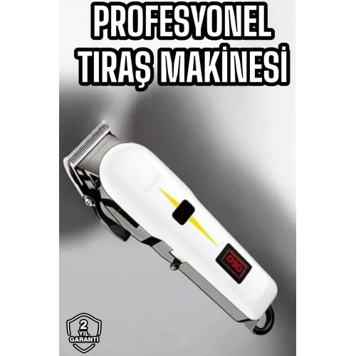 Mey İthalat® Tıraş Makinesi Profesyonel Saç Ve Sakal Kesme Milim Ayarlı Dijital Göstergeli