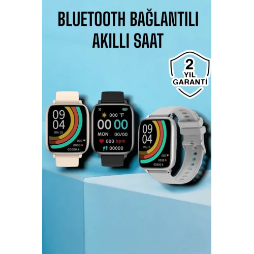 Mey İthalat® Titreşimli, Sağlık Takipli, Yeni Nesil Akıllı Saat  400mAh Batarya Kapasiteli