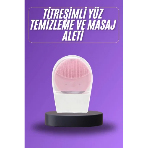 Mey İthalat® Titreşimli Yüz Masaj Aleti Titreşimli Makyaj Temizleme Cihazı