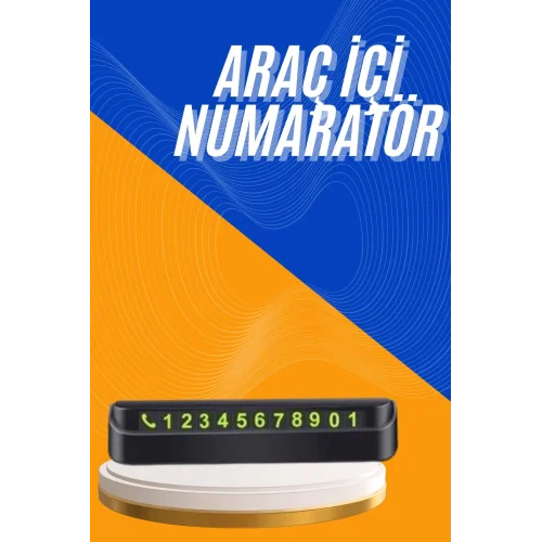 Mey İthalat® Tüm Araçlara Uyumlu Araç Içi Park Numaratör Oto Araç Numaratör