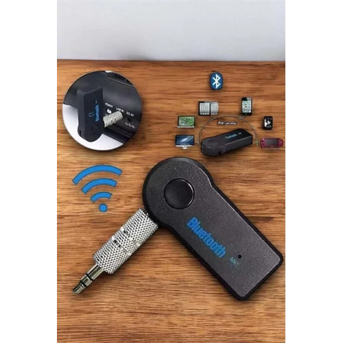 Mey İthalat® Tüm Araçlara Uyumlu Aux Car Bluetooth Kablosuz Araç Bağlantı Kiti