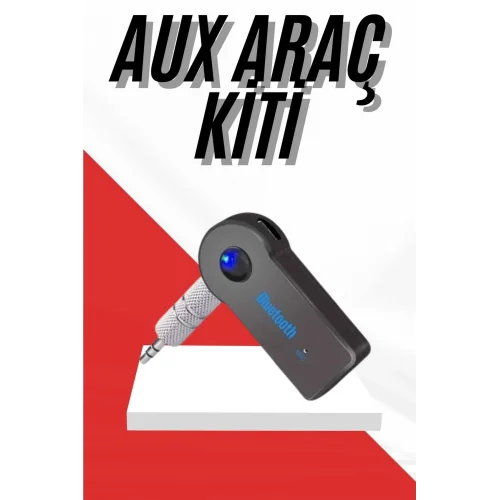 Mey İthalat® Tüm Cihazlara Uyumlu Bluetooth Aux Araç Kiti Siyah