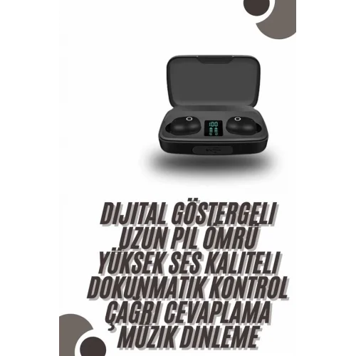 Mey İthalat® TWS Bluetooth Kulaklık 5.0 Bluetooth Bağlantılı Dokunmatik Kontrol Özelliği