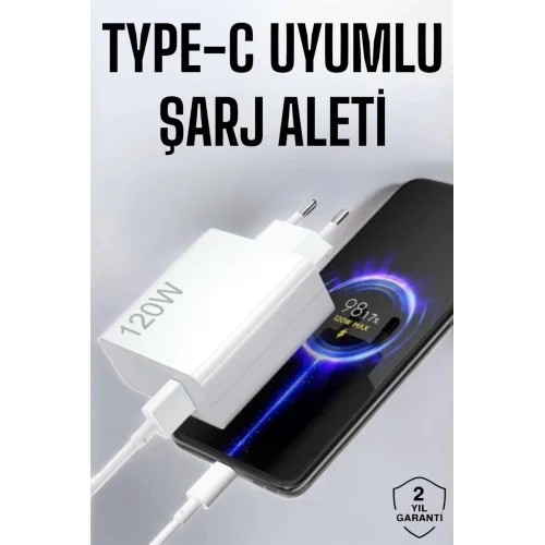 Mey İthalat® Type-C 120W Şarj Aleti Hızlı Şarj Turbo
