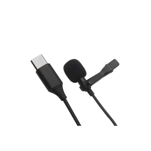 Mey İthalat®  Type-C 2 Metre Double Mikrofon - Siyah