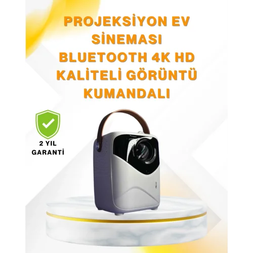 Mey İthalat® Ultra HD Çözünürlüklü Taşınabilir Projektör – 1920x1080 Piksel Görüntü Kalitesi