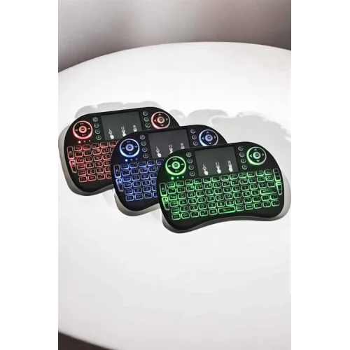 Mey İthalat® USB Bağlantılı Mini Q Klavye Işıklı Tüm Cihazlara Uyumlu