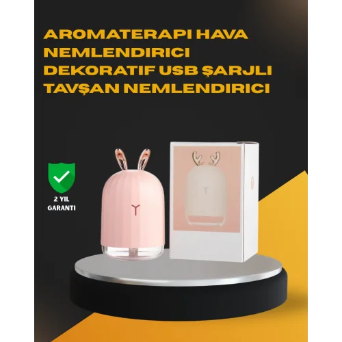 Mey İthalat® USB Bağlantılı Sessiz Çalışan LED Işıklı Nemlendirici Difüzör 200 ml