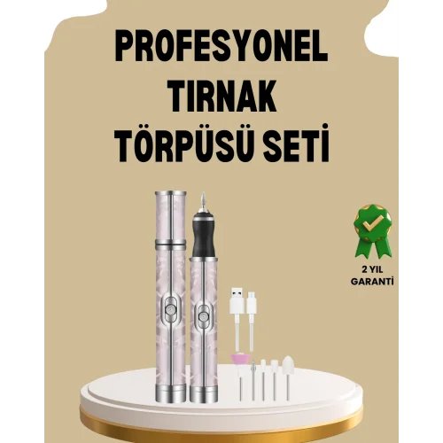 Mey İthalat® USB Şarjlı Profesyonel 20.000 RPM Elektrikli Oje Sökücü ve Tırnak Bakım Aleti