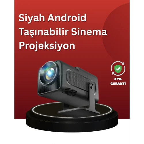 Mey İthalat® Uzun Ömürlü Lamba ve Dahili Hoparlörlü Ev Sinema Projektörü