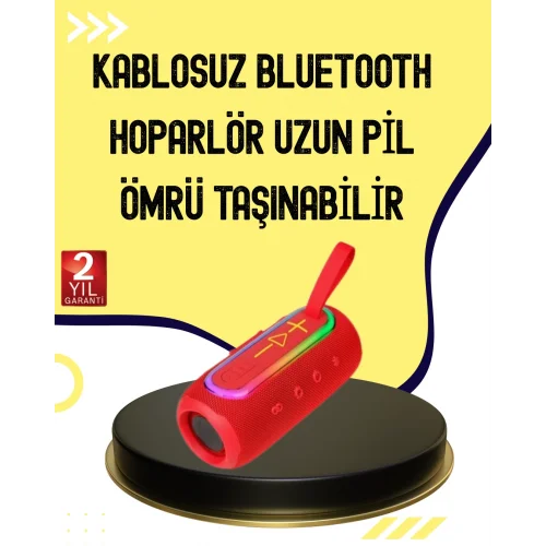 Mey İthalat® Uzun Pil Ömürlü Bluetooth 5.1 Hoparlör
