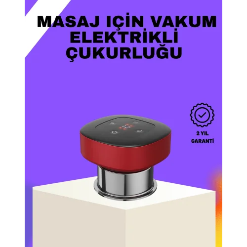 Mey İthalat® Vakumlu Masaj Aleti Çok Kademeli Emme Isıtmalı Ev Tipi Terapi