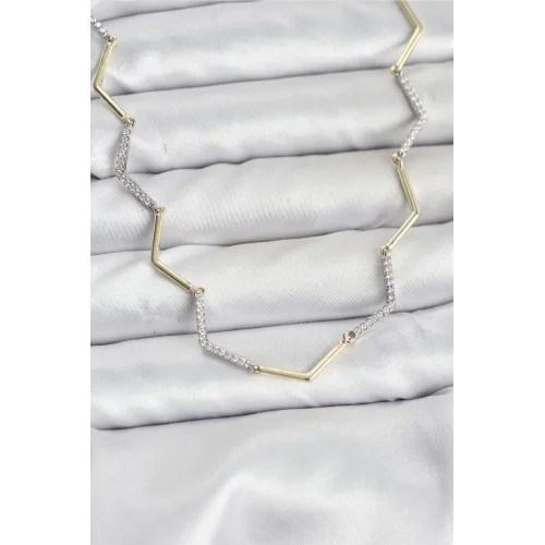 Mey İthalat® VIP Seri Zikzak Model Kadın Kolye