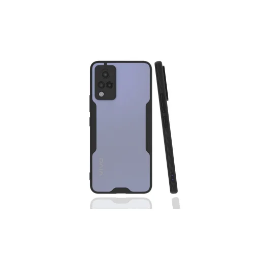 Mey İthalat®  Vivo V21 Kılıf Platin Silikon - Siyah