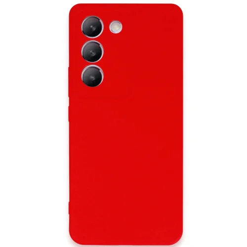 Mey İthalat®  Vivo V30 Lite 4G Kılıf First Silikon - Kırmızı