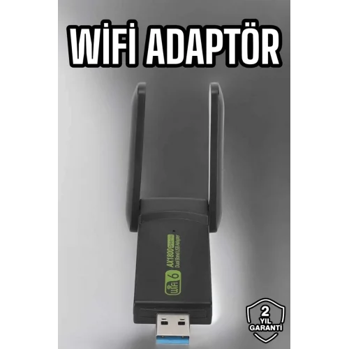 Mey İthalat® Wifi Adaptör Çift Bantlı Kablosuz Wifi Adaptörü