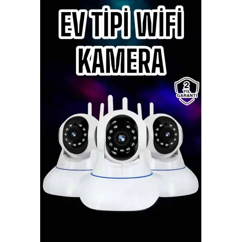 Mey İthalat® Wifi Kamerası Çift Yönlü Bebek Güvenlik Kamerası Gece Görüşlü