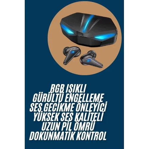 Mey İthalat® Wireless Gaming Kulaklık Mikrofonlu Bluetooth Oyuncu Kulaklığı