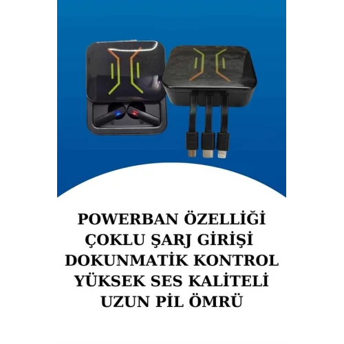 Mey İthalat® Wireless Şarjlı Akıllı Saat ve Dijital Göstergeli Kablosuz Bluetooth Kulaklık Nabız Ölçer