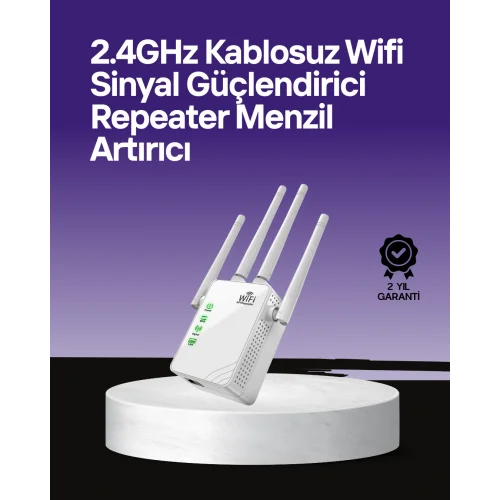 Mey İthalat® WPS Destekli 2.4GHz + 5GHz WiFi Sinyal Güçlendirici