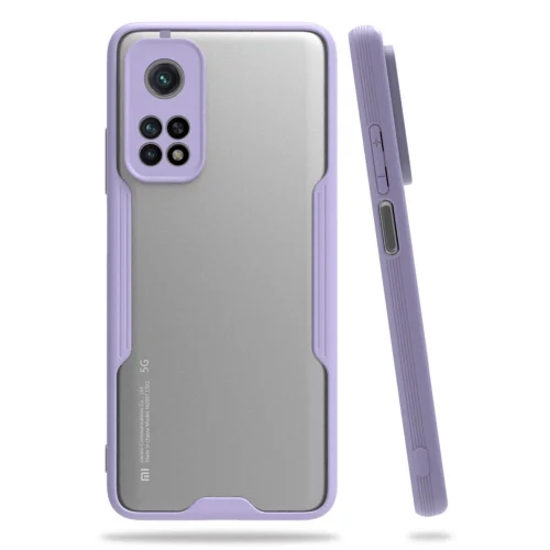 Mey İthalat®  Xiaomi Mi 10T Pro Kılıf Platin Silikon - Lila