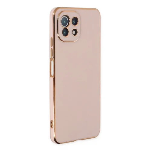 Mey İthalat®  Xiaomi Mİ 11 Lite Kılıf Volet Silikon - Pembe