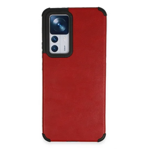 Mey İthalat®  Xiaomi Mi 12T Kılıf Loop Deri Silikon - Kırmızı