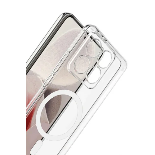 Mey İthalat®   Mi 14T Pro Combo Sert Şeffaf Magsafe Kapak - Şeffaf