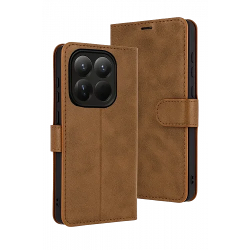 Mey İthalat®  Xiaomi Mi 15T Trend S Plus Kapaklı Kılıf - Taba