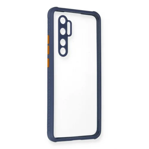 Mey İthalat®  Xiaomi Mi Note 10 Lite Kılıf Miami Şeffaf Silikon - Gri