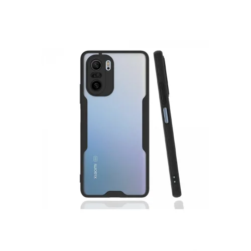 Mey İthalat®  Xiaomi Poco F3 Kılıf Platin Silikon - Siyah