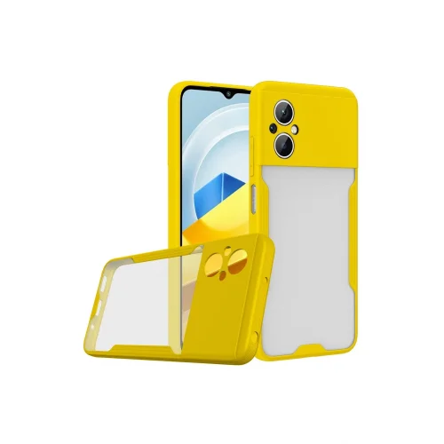 Mey İthalat®  Xiaomi Poco M5 Kılıf Platin Silikon - Sarı