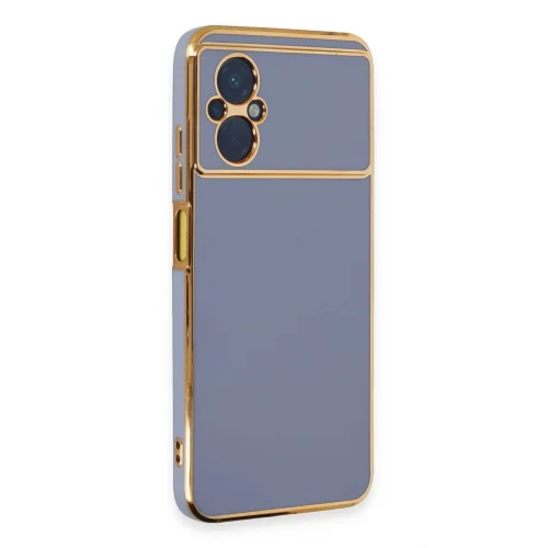 Mey İthalat®  Xiaomi Poco M5 Kılıf Volet Silikon - Mavi