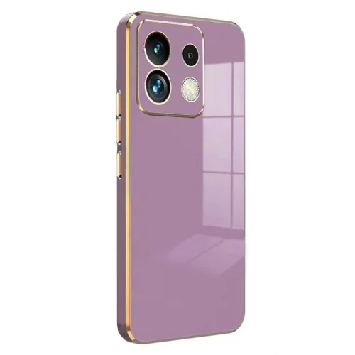 Mey İthalat®  Xiaomi Poco M6 Pro 4G Kılıf Volet Silikon - Mor