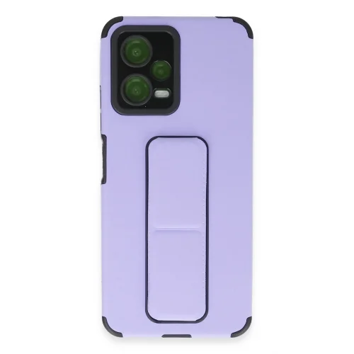 Mey İthalat®  Xiaomi Poco X5 5G Kılıf Mega Standlı Silikon - Lila