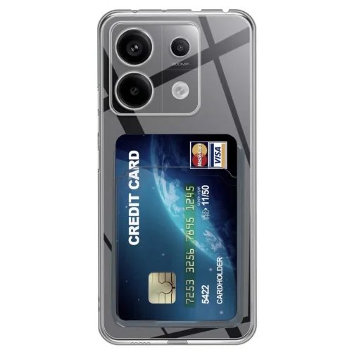 Mey İthalat®  Xiaomi Poco X6 Kılıf Kart Şeffaf Silikon - Şeffaf
