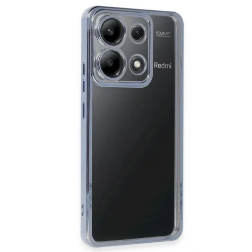 Mey İthalat®  Xiaomi Poco X6 Kılıf  Lensli Silikon - Açık Mavi