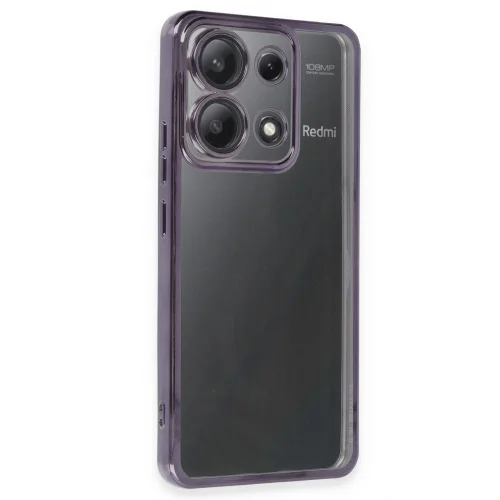 Mey İthalat®  Xiaomi Poco X6 Kılıf  Lensli Silikon - Mor