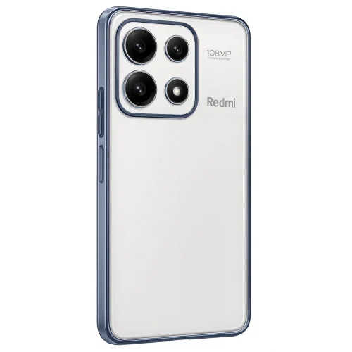 Mey İthalat®  Xiaomi Poco X6 Pro Kılıf  Lensli Silikon - Açık Mavi