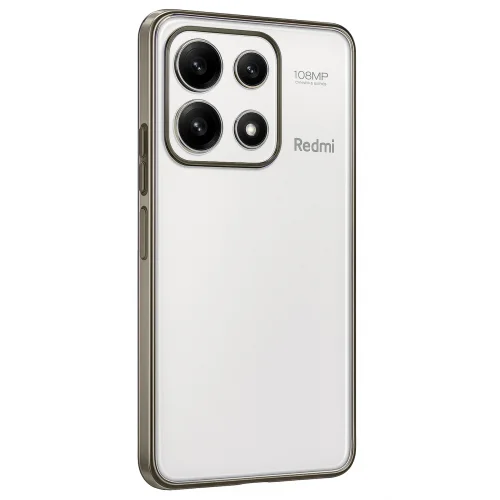 Mey İthalat®  Xiaomi Poco X6 Pro Kılıf  Lensli Silikon - Gold