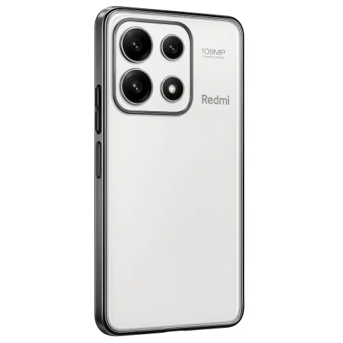 Mey İthalat®  Xiaomi Poco X6 Pro Kılıf  Lensli Silikon - Gümüş