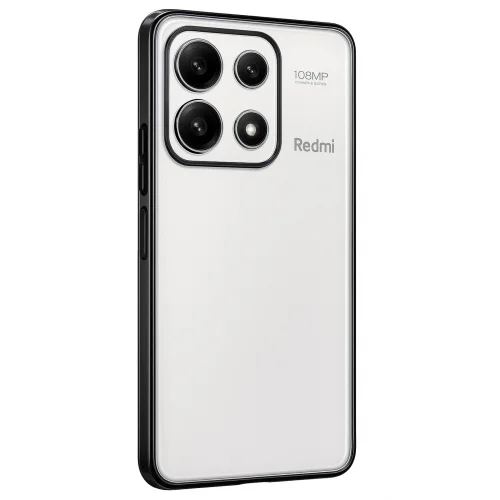 Mey İthalat®  Xiaomi Poco X6 Pro Kılıf  Lensli Silikon - Siyah