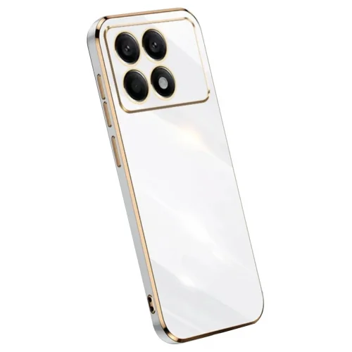 Mey İthalat®  Xiaomi Poco X6 Pro Kılıf Volet Silikon - Beyaz