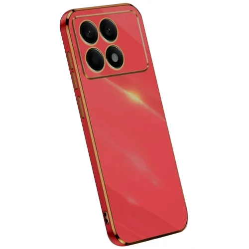 Mey İthalat®  Xiaomi Poco X6 Pro Kılıf Volet Silikon - Kırmızı