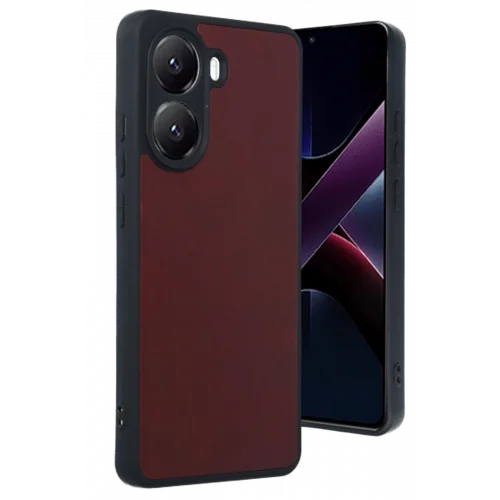 Mey İthalat®  Xiaomi Poco X7 Pro Kılıf Aras Deri Kapak - Bordo